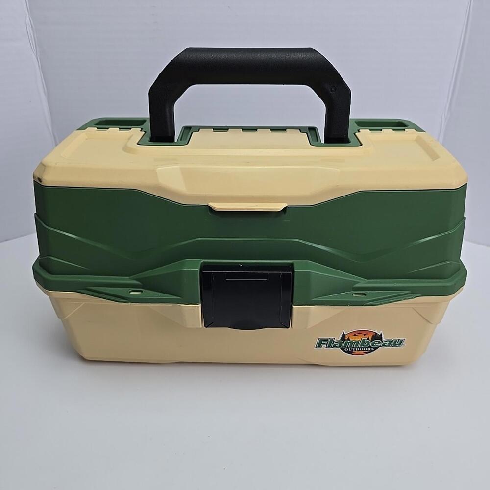 Flambeau Outdoors Two Tray Fishing Tackle Box 14" Box Only Excellent Condition
